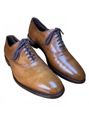 Vintage Allen Edmonds Classic Brown Leather Oxford Dress Shoes Size 9